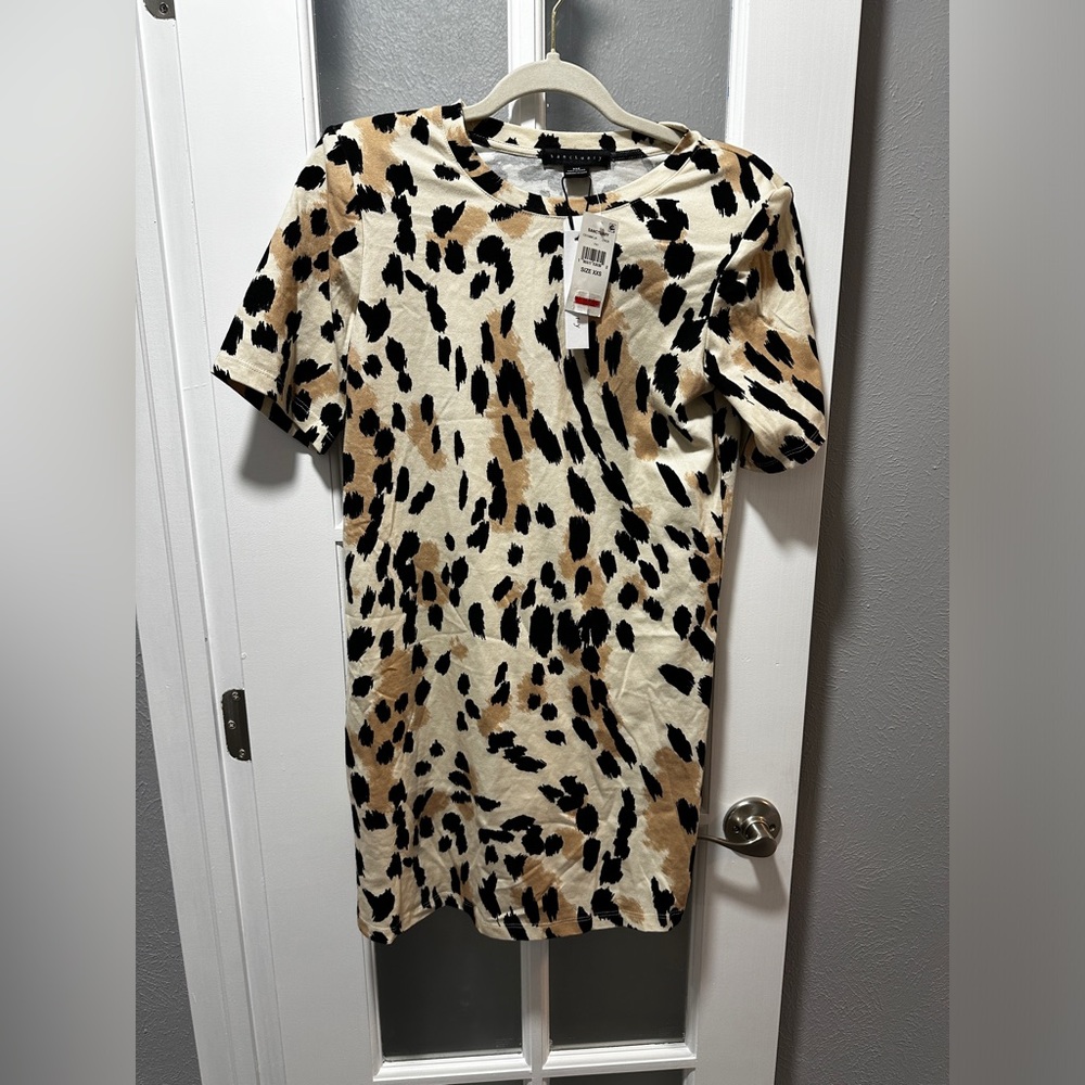 NWT Sanctuary Replay Cotton Printed T-Shirt Dress - Picture 2 of 9